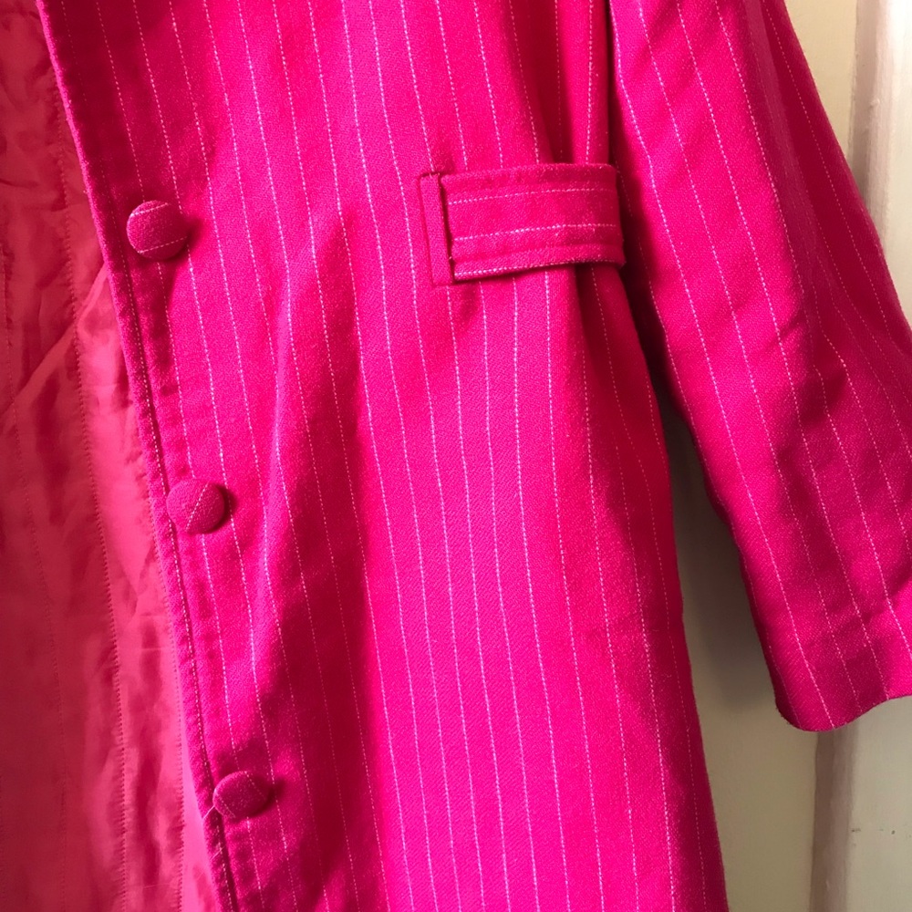 Christian Dior Kid Pink/white Stripped Wool Coat ✨ - Picture 5 of 10